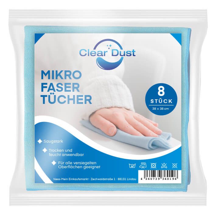 Verpackungsdesign - Clear Dust Mikrofasertuch