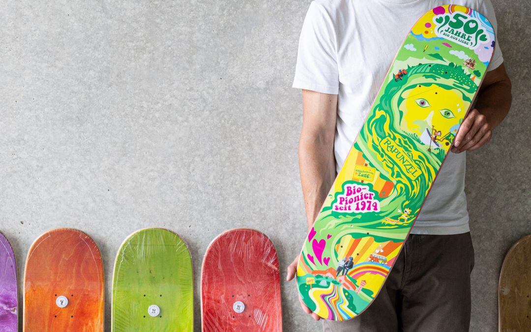 Keep rollin, rollin, rollin… – Skateboard Design für Rapunzel Naturkost