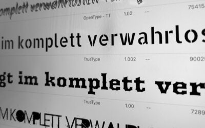 Schrift- und Farbwahl