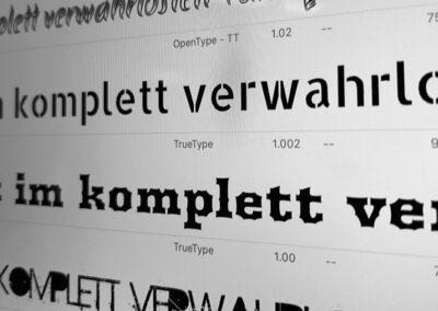 Schrift- und Farbwahl