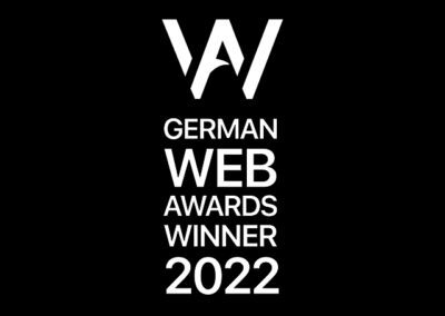 Wir wurden mit dem German Web Award 2022 ausgezeichnet