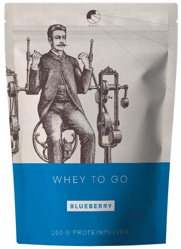 Verpackungsdesign für Nahrungsergänzung - Whey to go - Proteinpulver